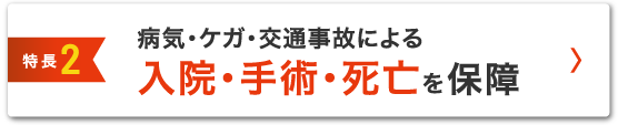 特徴2 病気・ケガ・交通事故による入院・手術・死亡を保障