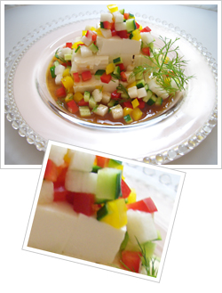 豆腐の夏野菜中華サラダ