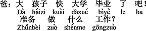 一番上のお子さんはもうすぐ大学を卒業でしょう。どんなお仕事をするつもりですか。