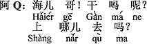 兄ちゃん。何しているの？どこかへ行くの。