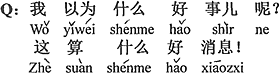 中国語：僕は何か好い事かと思ったよ。これがいい知らせに入るの！