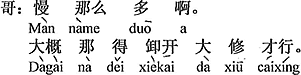 中国語：そんなに多く遅れるのですか。多分それならばらして大修理をしなければならない。