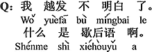 中国語：ますます分からない。かけ言葉とは何？